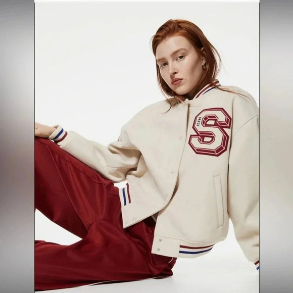 H&M Jackets & Blazers - H&M Motif-Detail Signature Varsity Jacket
